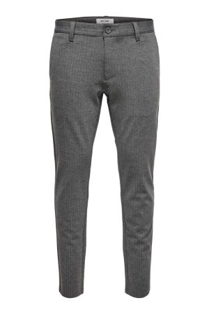 Mark Pants - Stribet Grå (strækbukser)