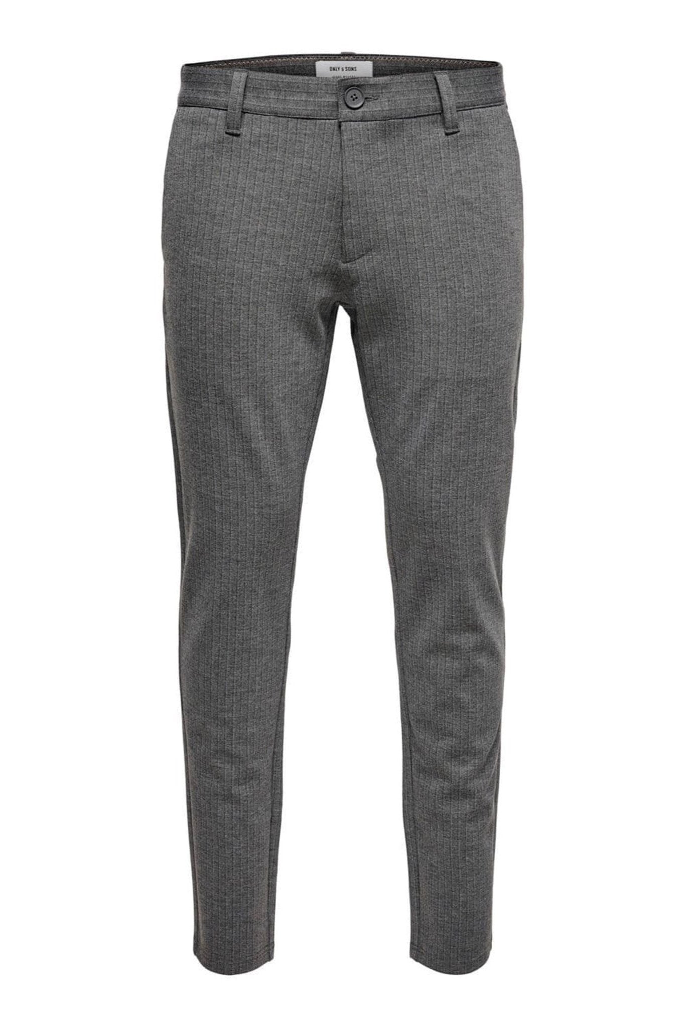 Mark Pants - Stribet Grå (strækbukser)