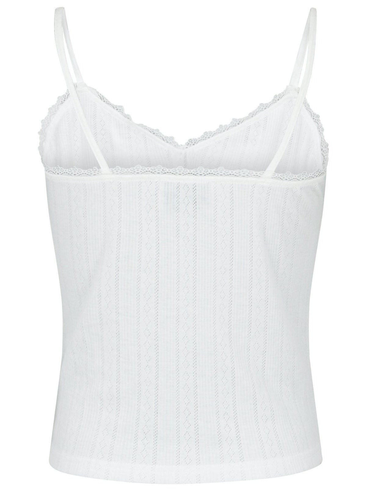 Neo Noir Lindsay Pointelle Top White