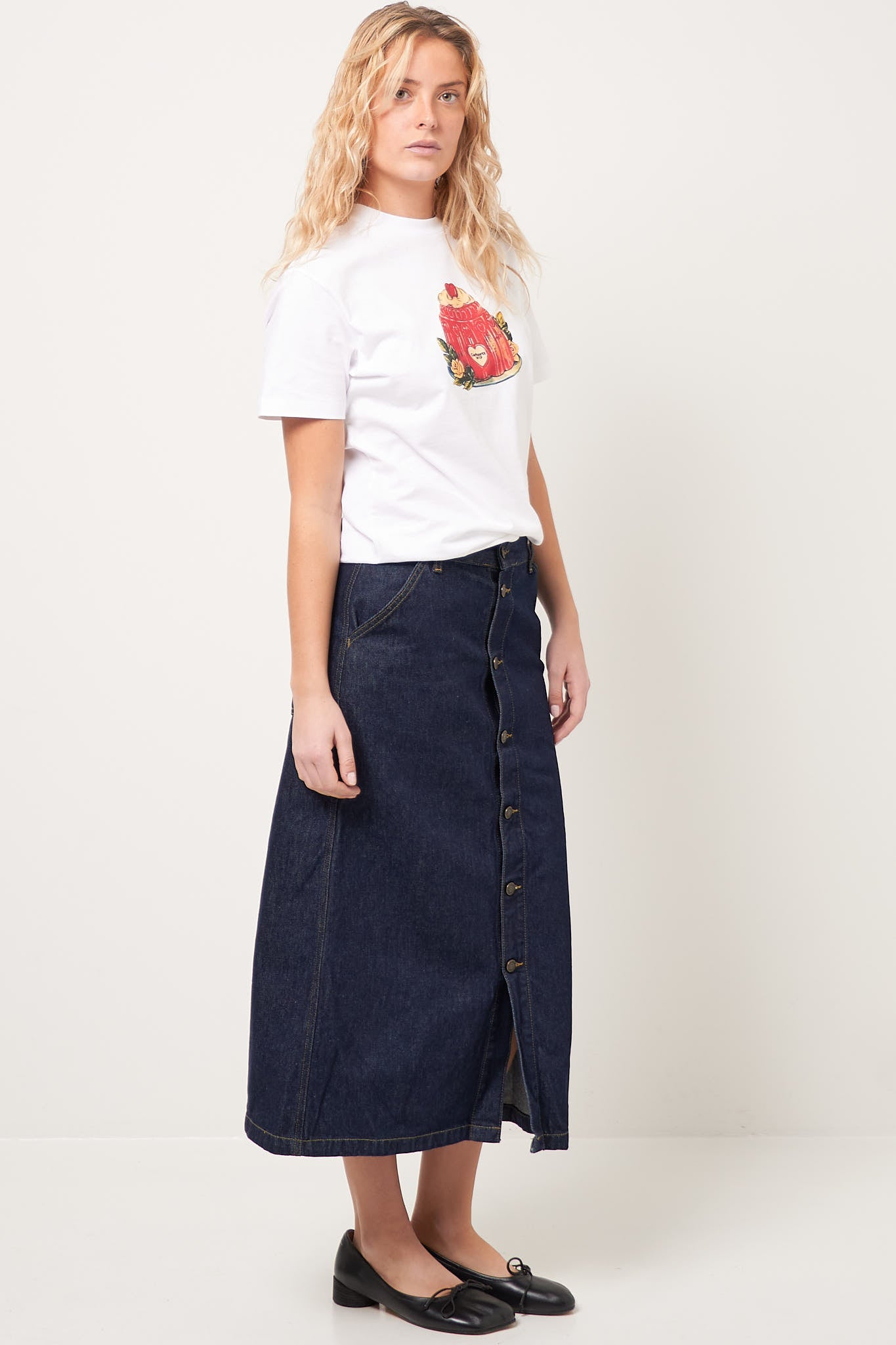W' S/S Pudding T-Shirt White Mode
