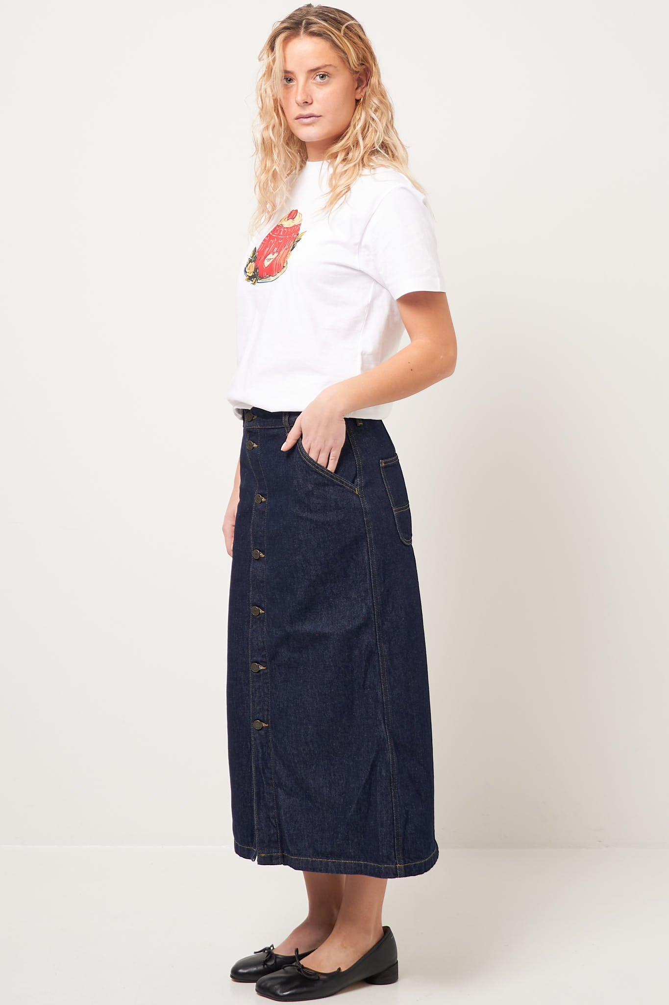 W' S/S Pudding T-Shirt White Mode