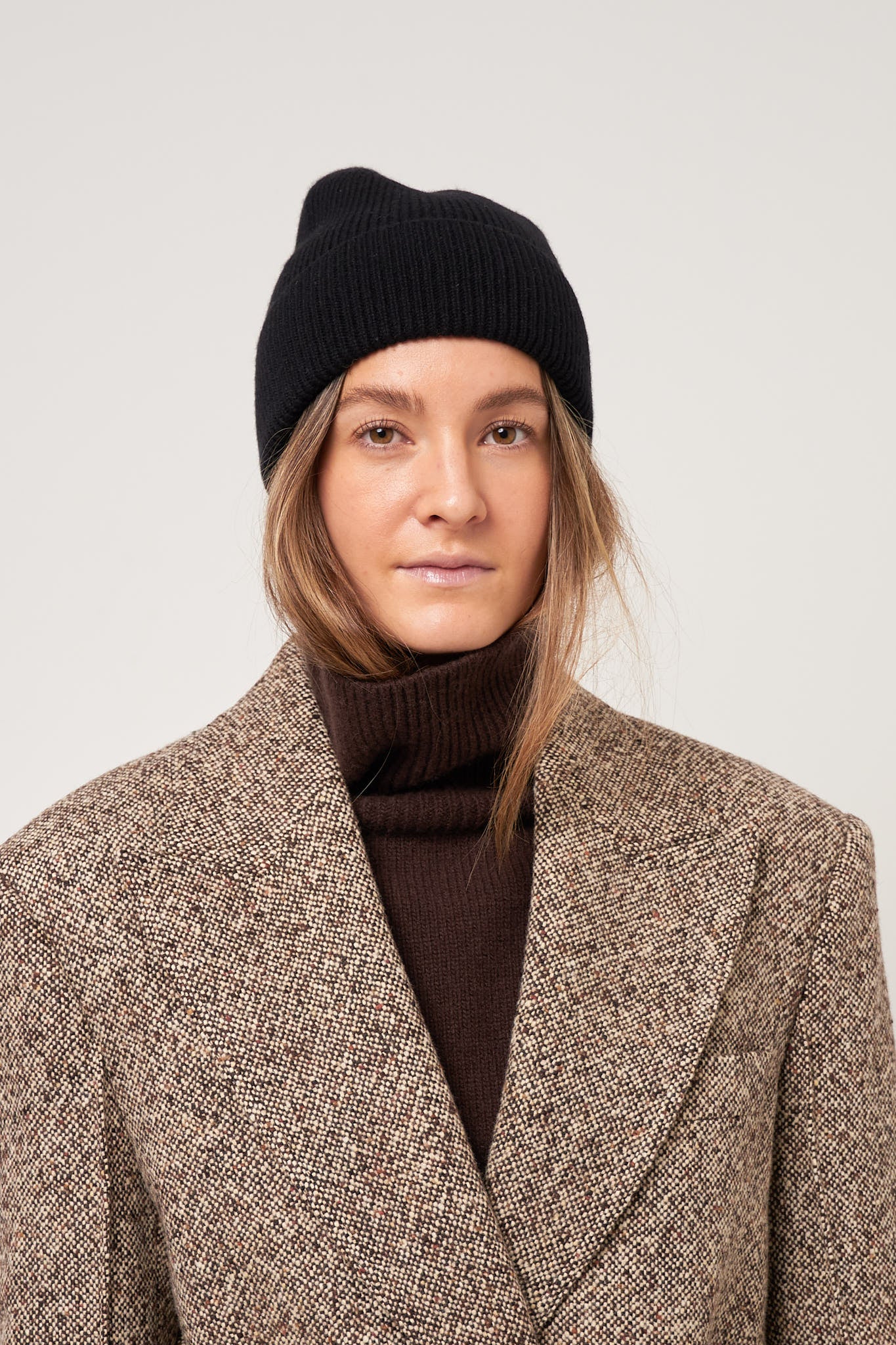 Winter Cashmere Beanie Black Rabat