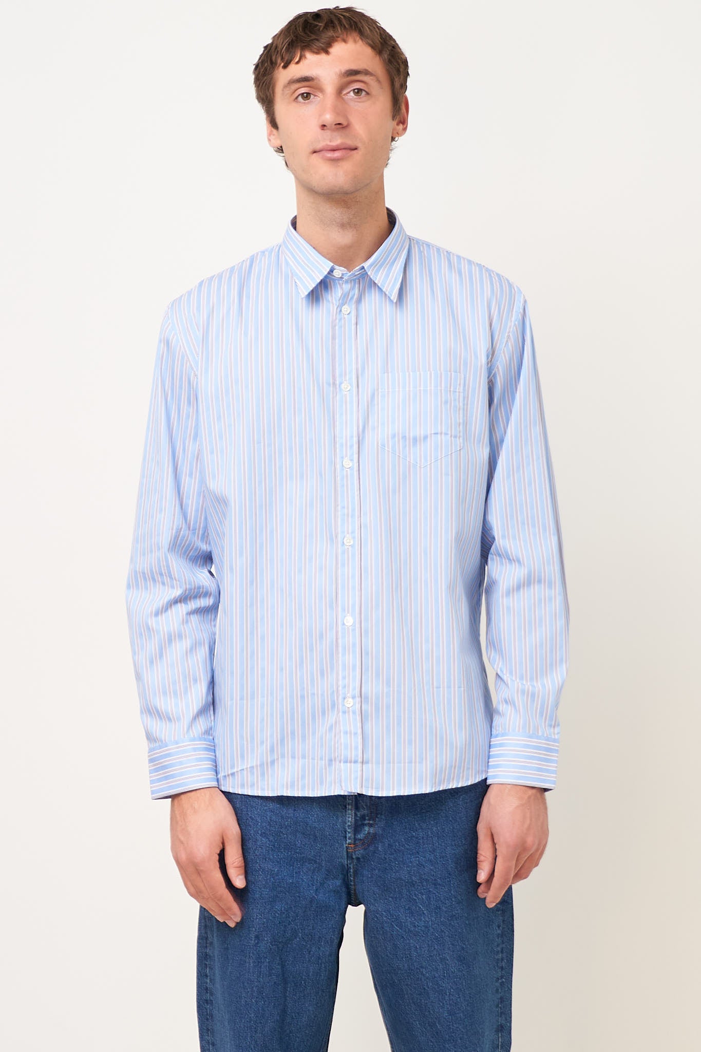 Brook Shirt Blue/White/Navy Stripe