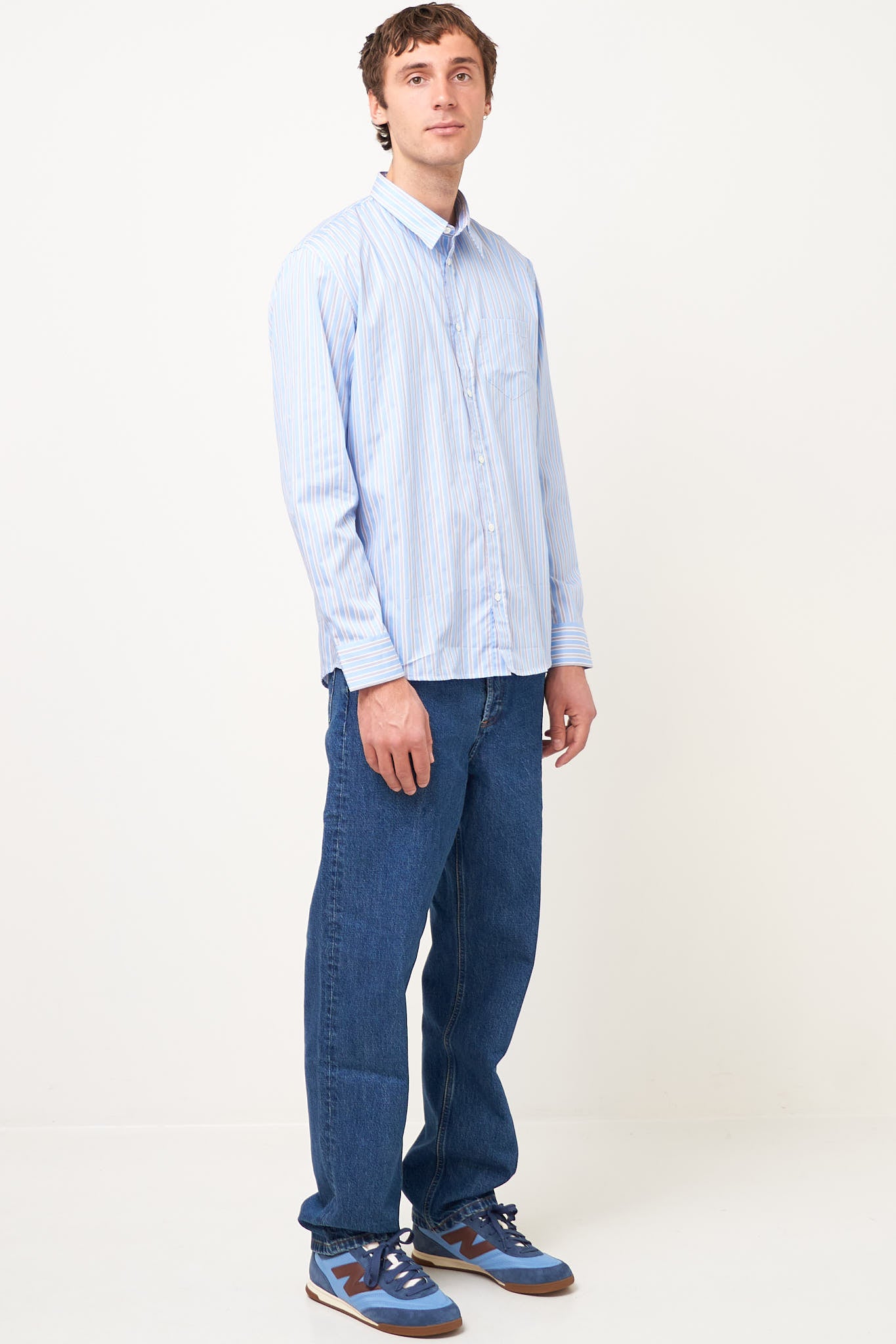 Brook Shirt Blue/White/Navy Stripe