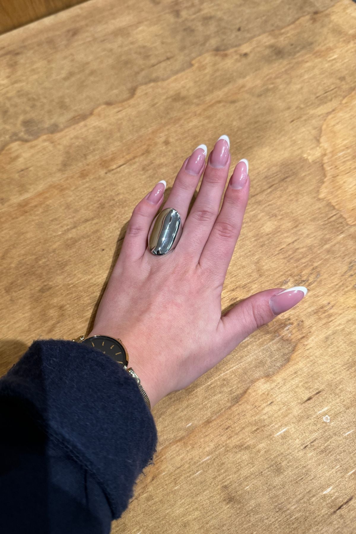 Ellie Luksuriøs Retro Åben Ring - Sølv (Sample)