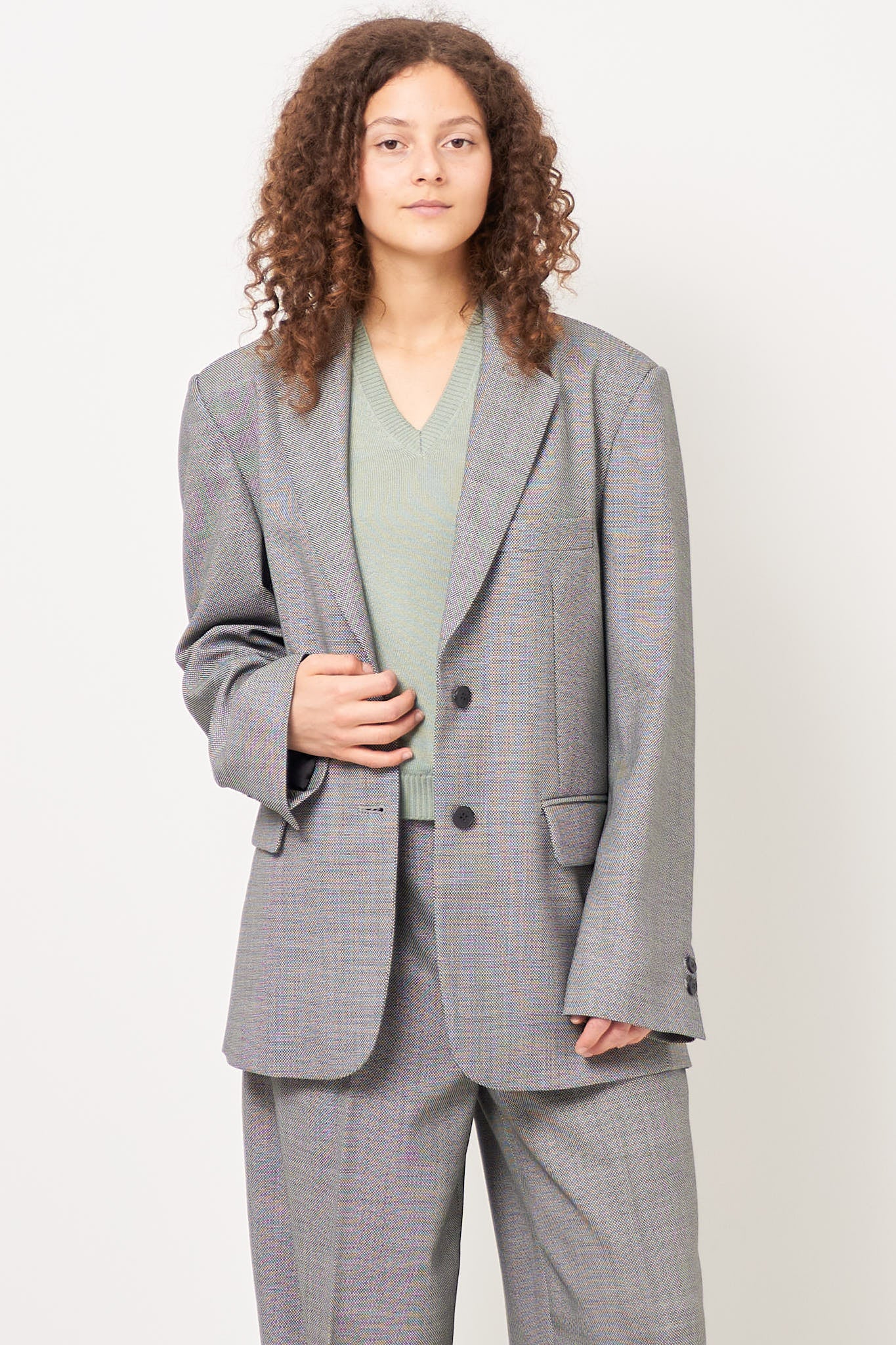 Friday Blazer Circle Grid