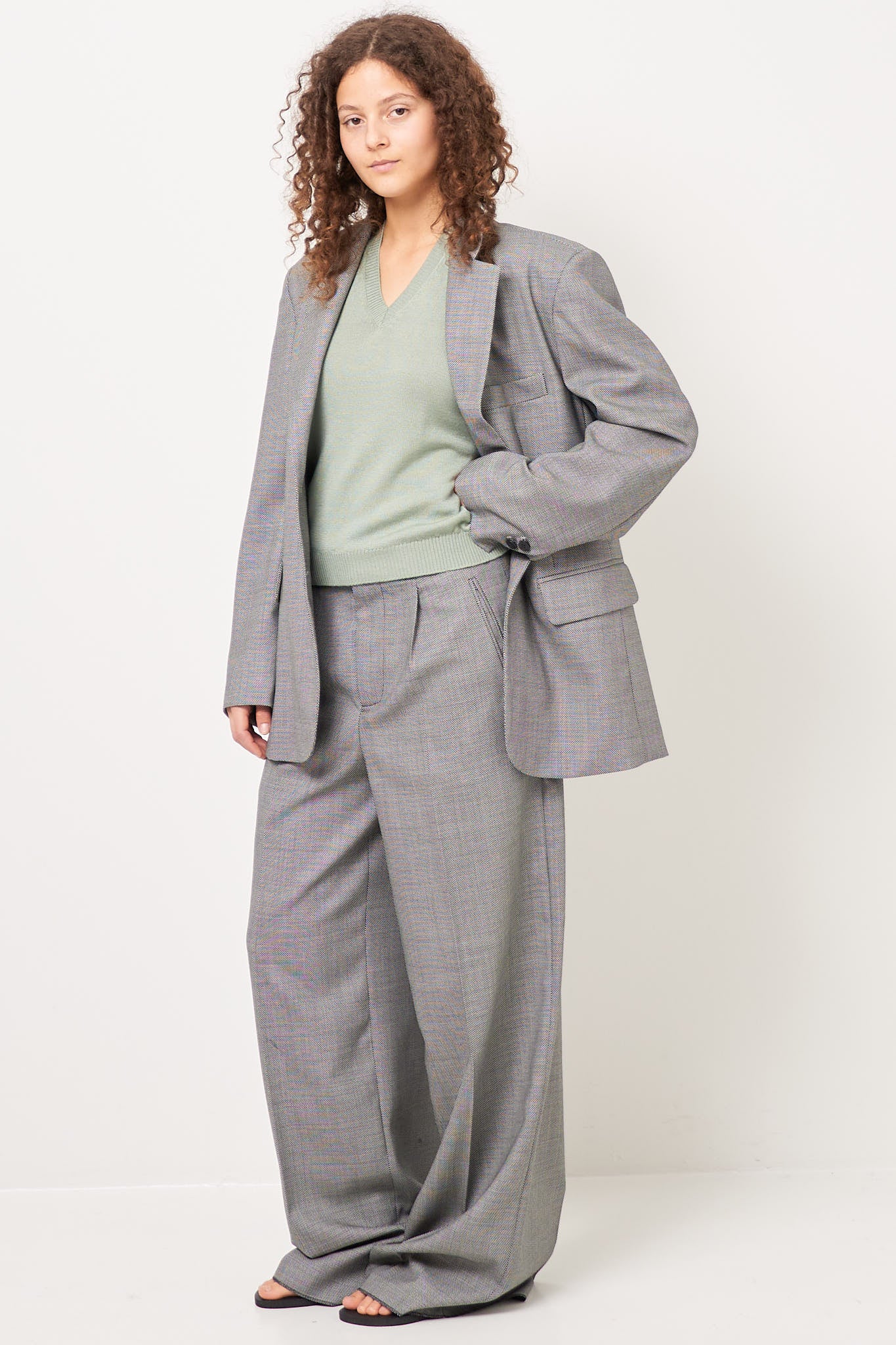 Friday Blazer Circle Grid