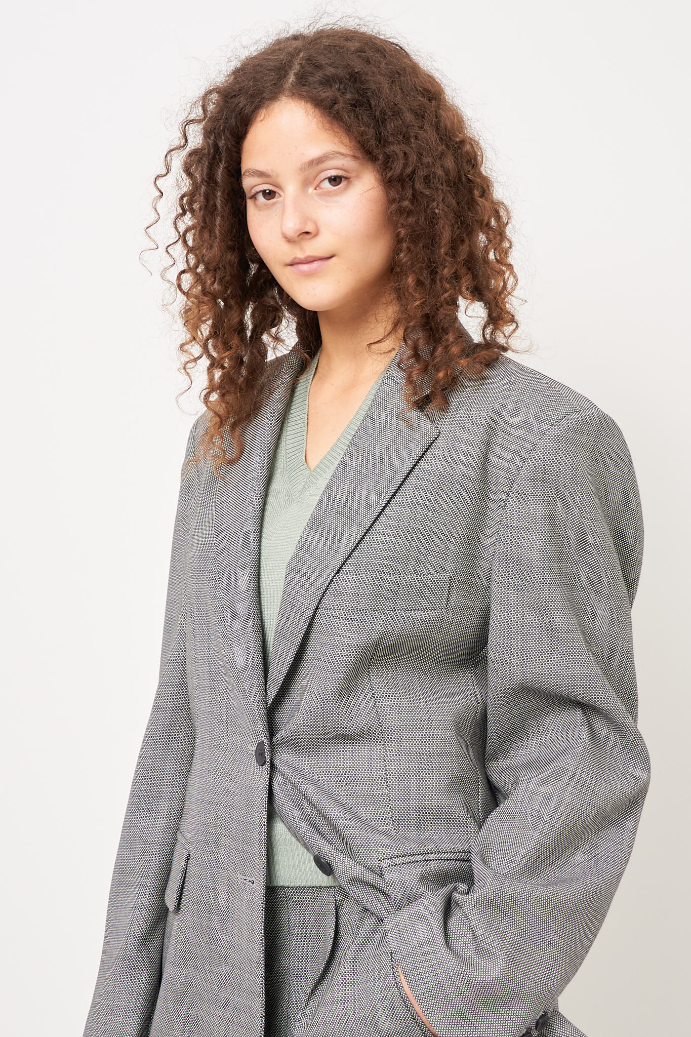 Friday Blazer Circle Grid