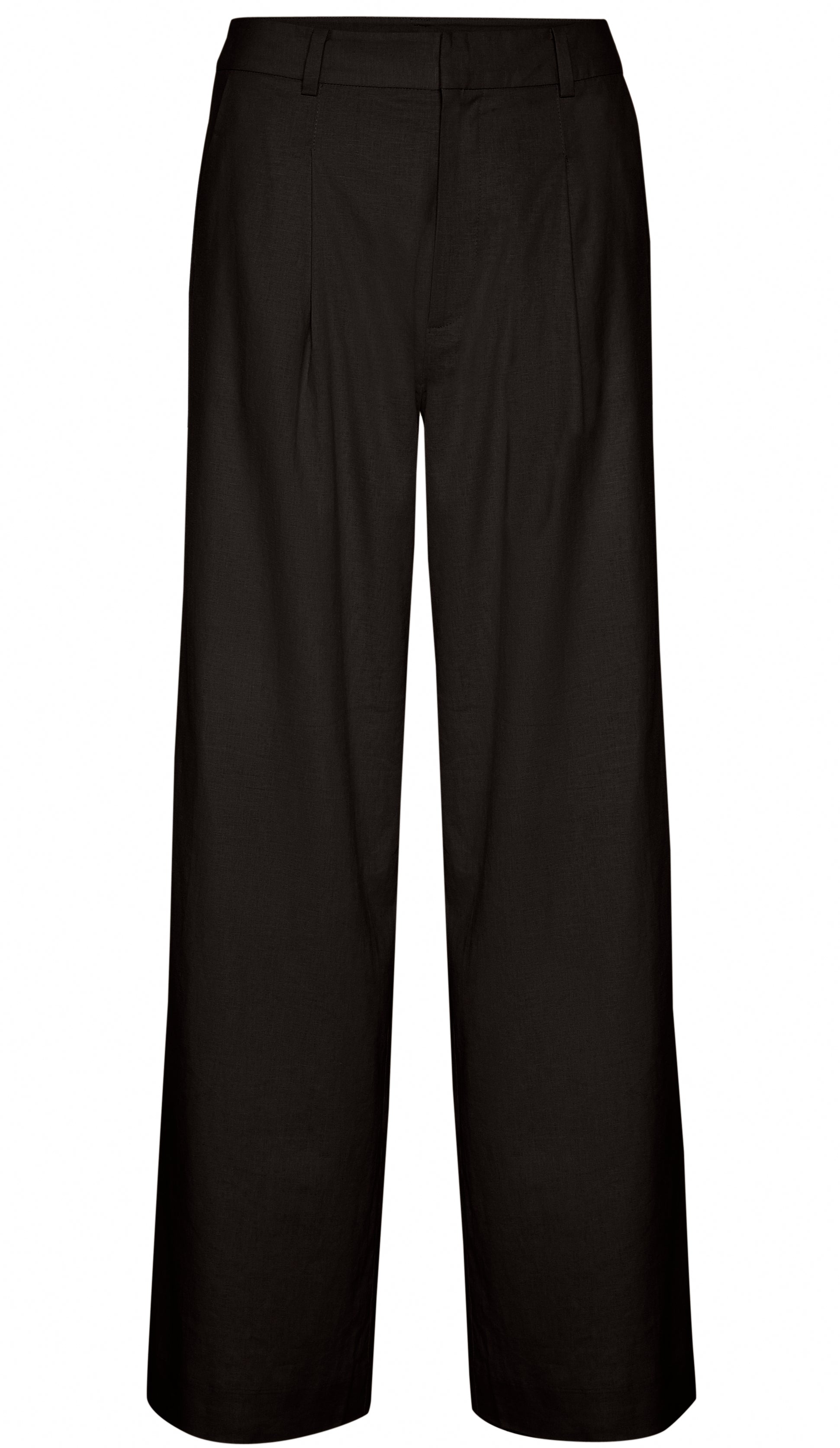 Gestuz Elarah Linen HW Bukser Black