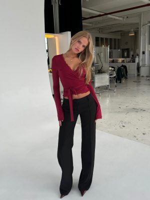 TALL Vera Wide low waist bukser - sort Online nu