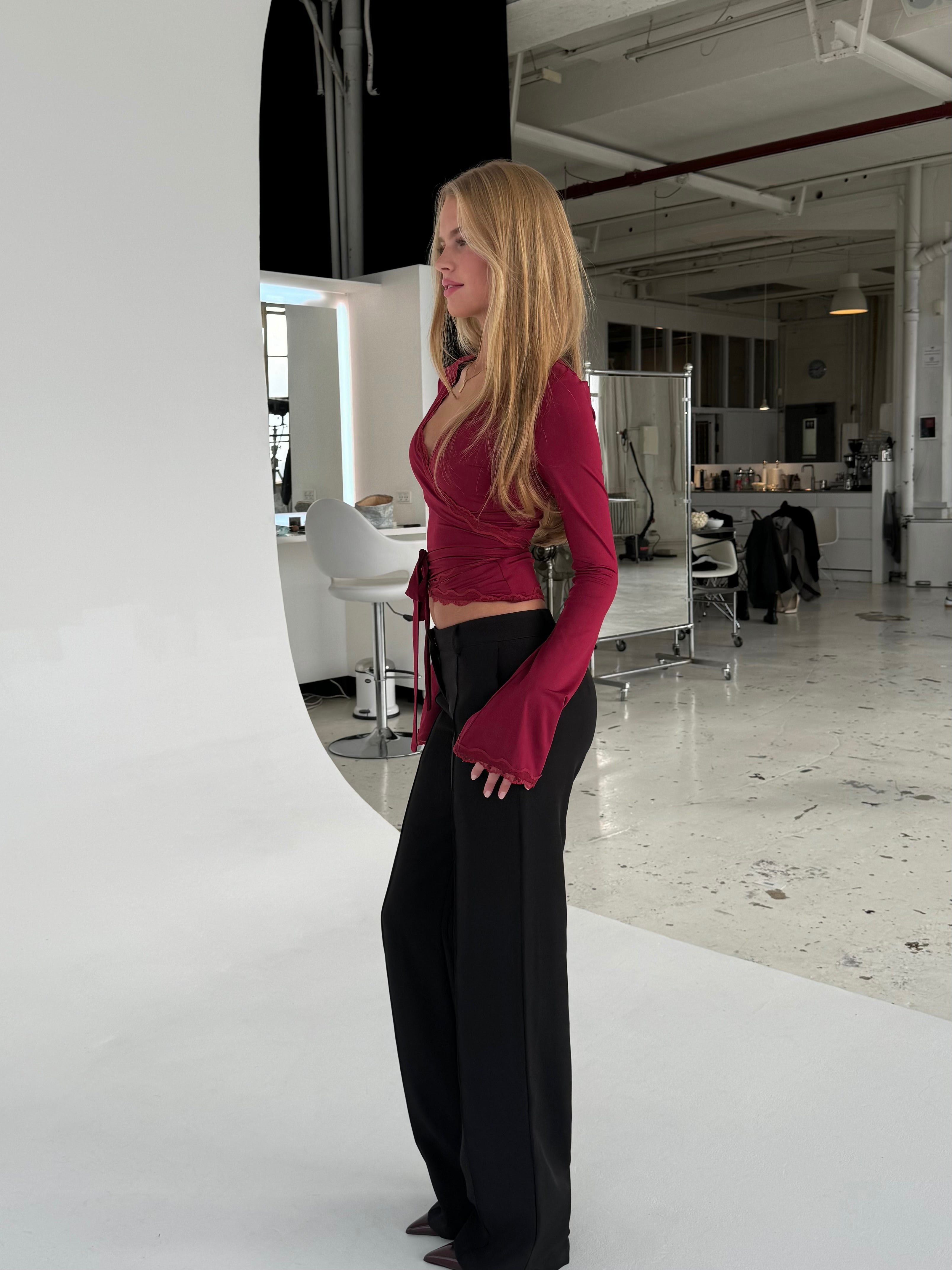 TALL Vera Wide low waist bukser - sort Online nu