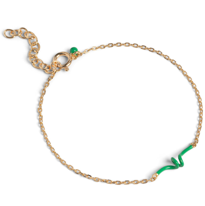 Enamel Twist Armbånd Grass Green Online Hot Salg