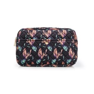 Fan Palm Large Beauty Bag Black Hummingbirds Online salg