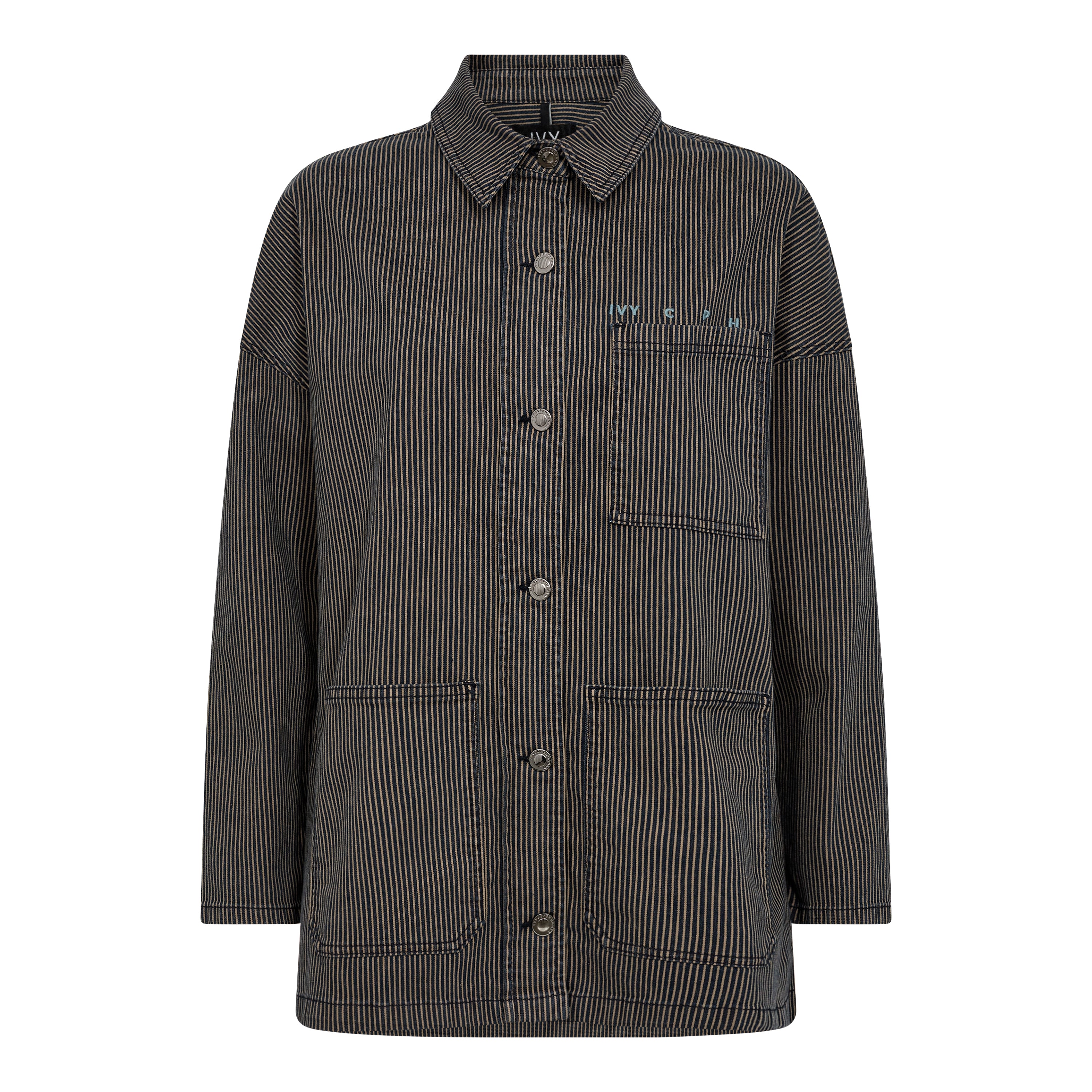 Ivy Copenhagen New Tanja Worker Jakke Wash Brooklyn Stripe Mode