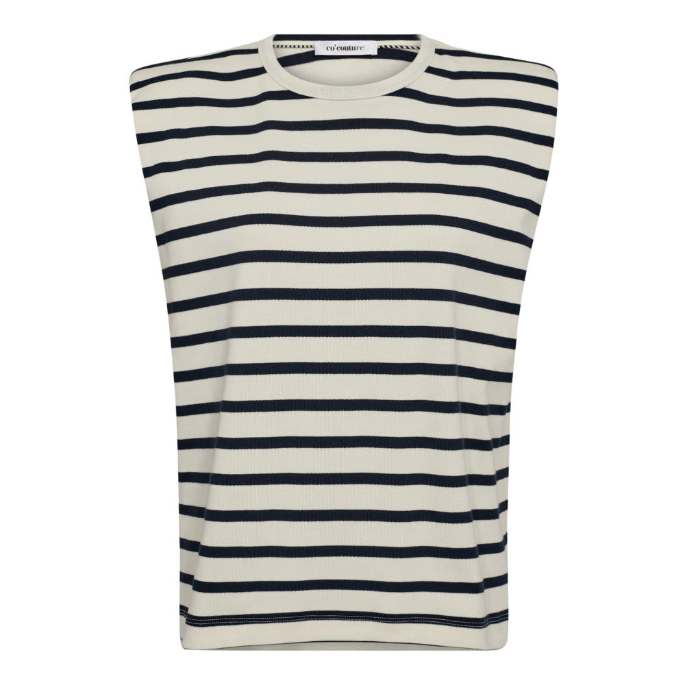 Co'Couture Classic Stripe ED Top Off White Online Hot Salg