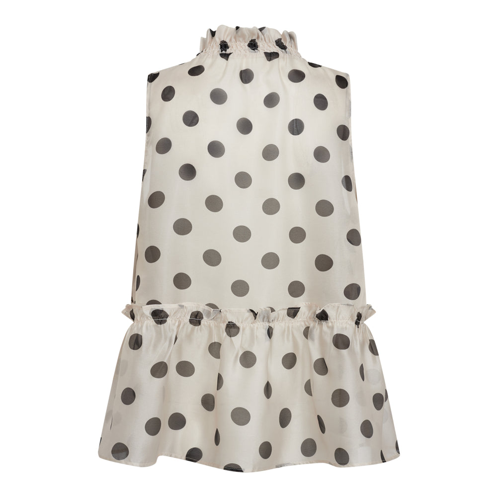 Co'Couture Drew Dot Halterneck Top Black