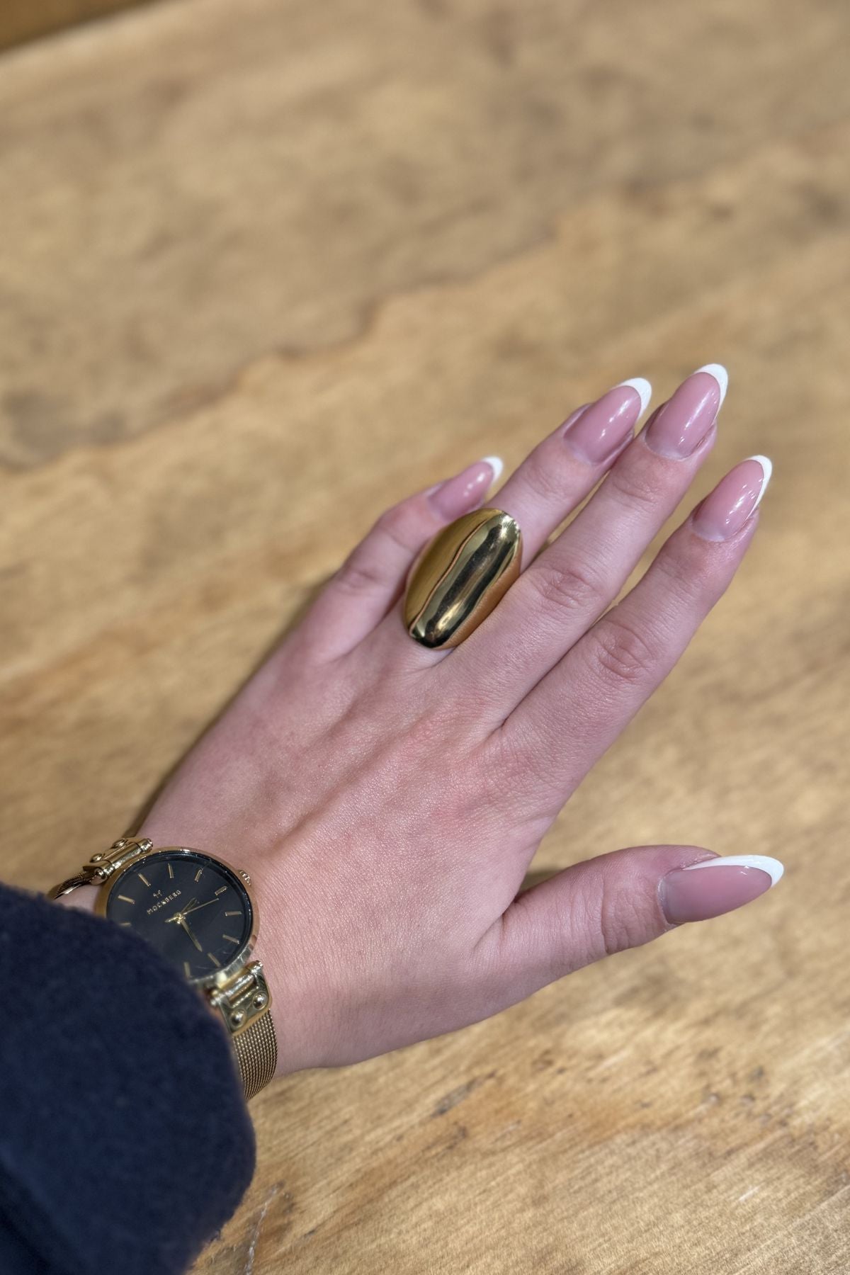 Ellie Luksuriøs Retro Åben Ring - Guld (Sample)