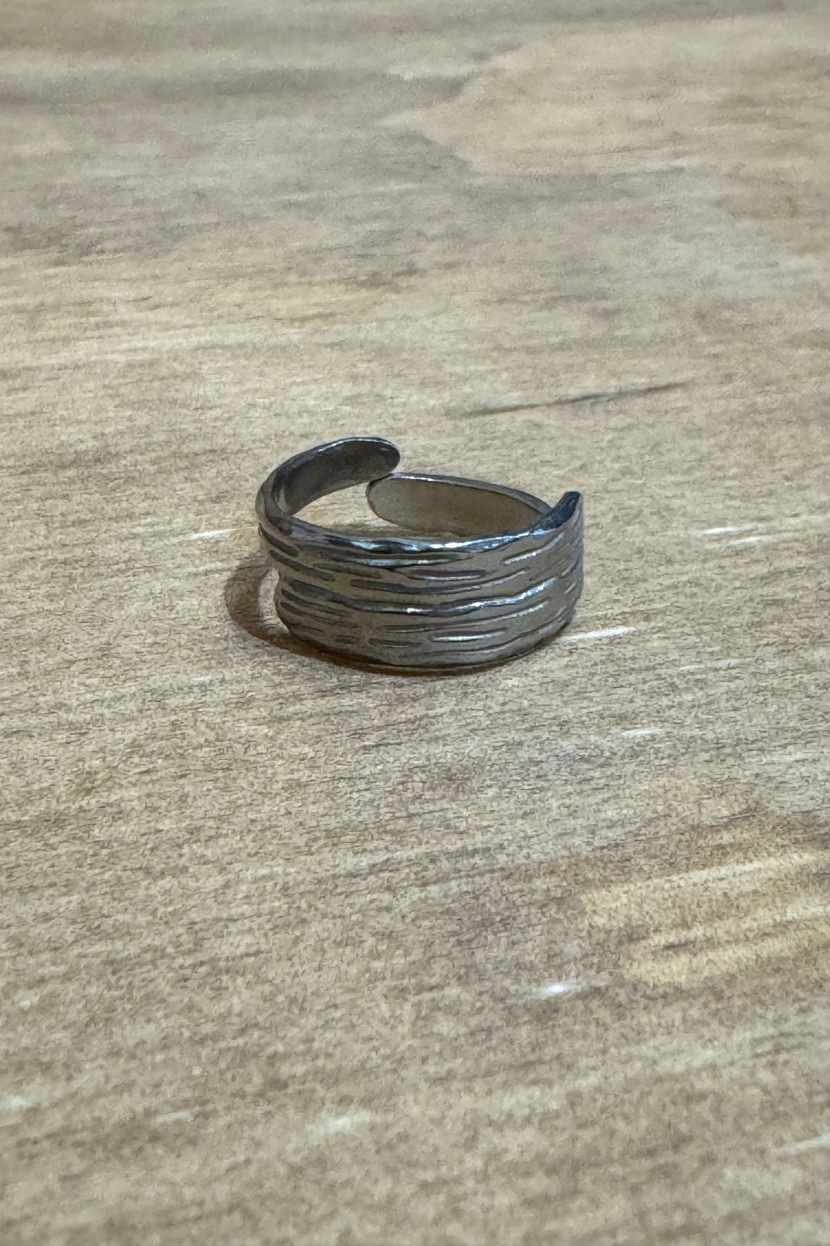 Klassisk C Formet Åben Ring - Sølv (Sample)