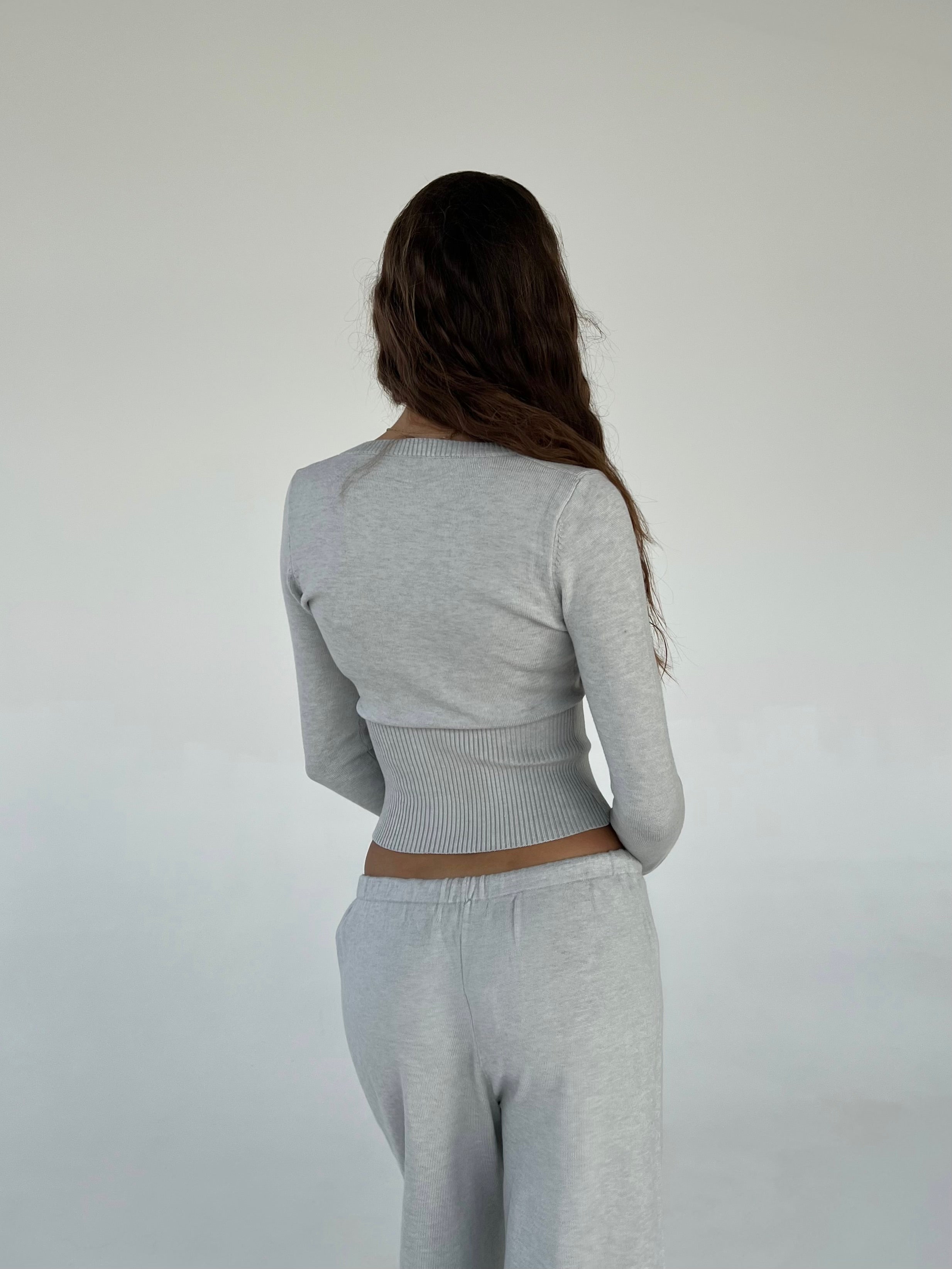 Knit Cardigan - lys grå