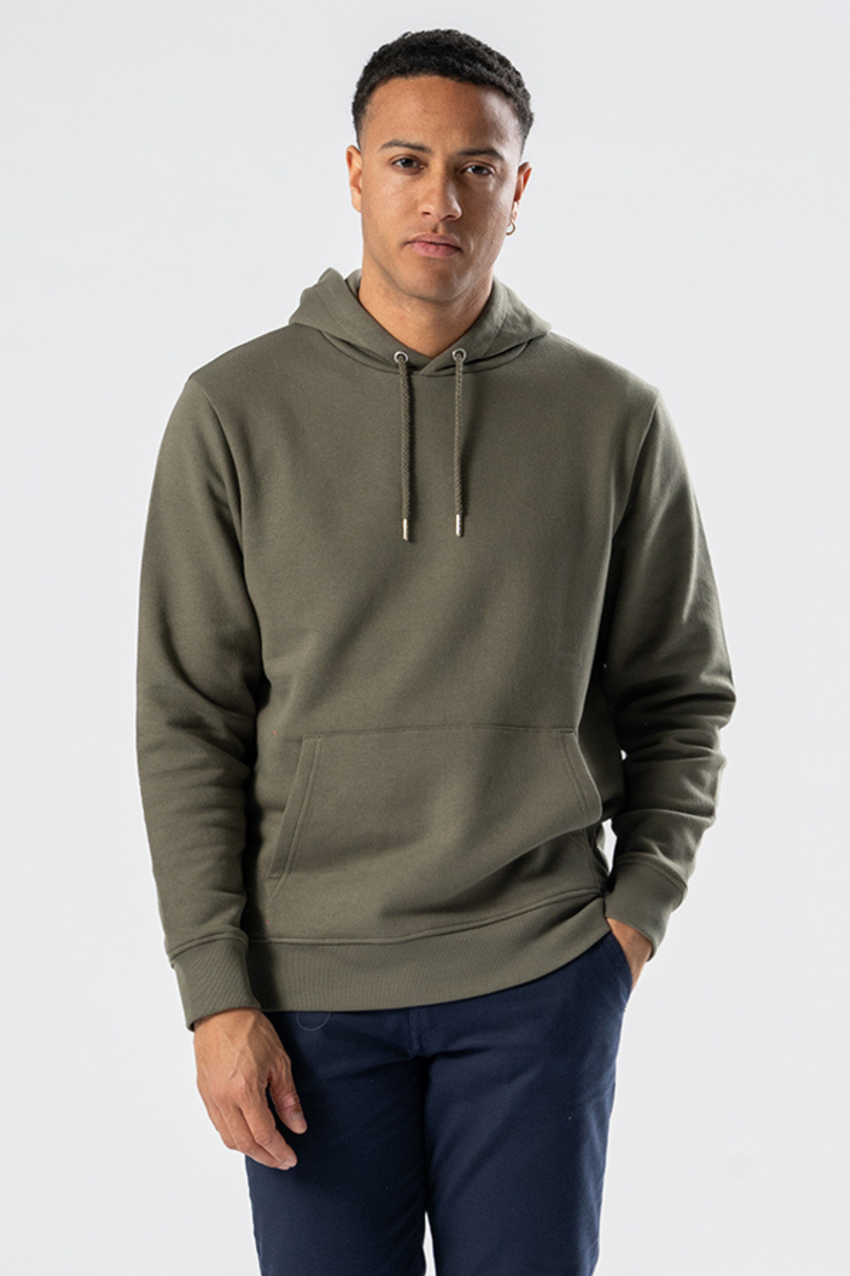 Sweatshirt Hoodie - Army Grøn Online Hot Salg