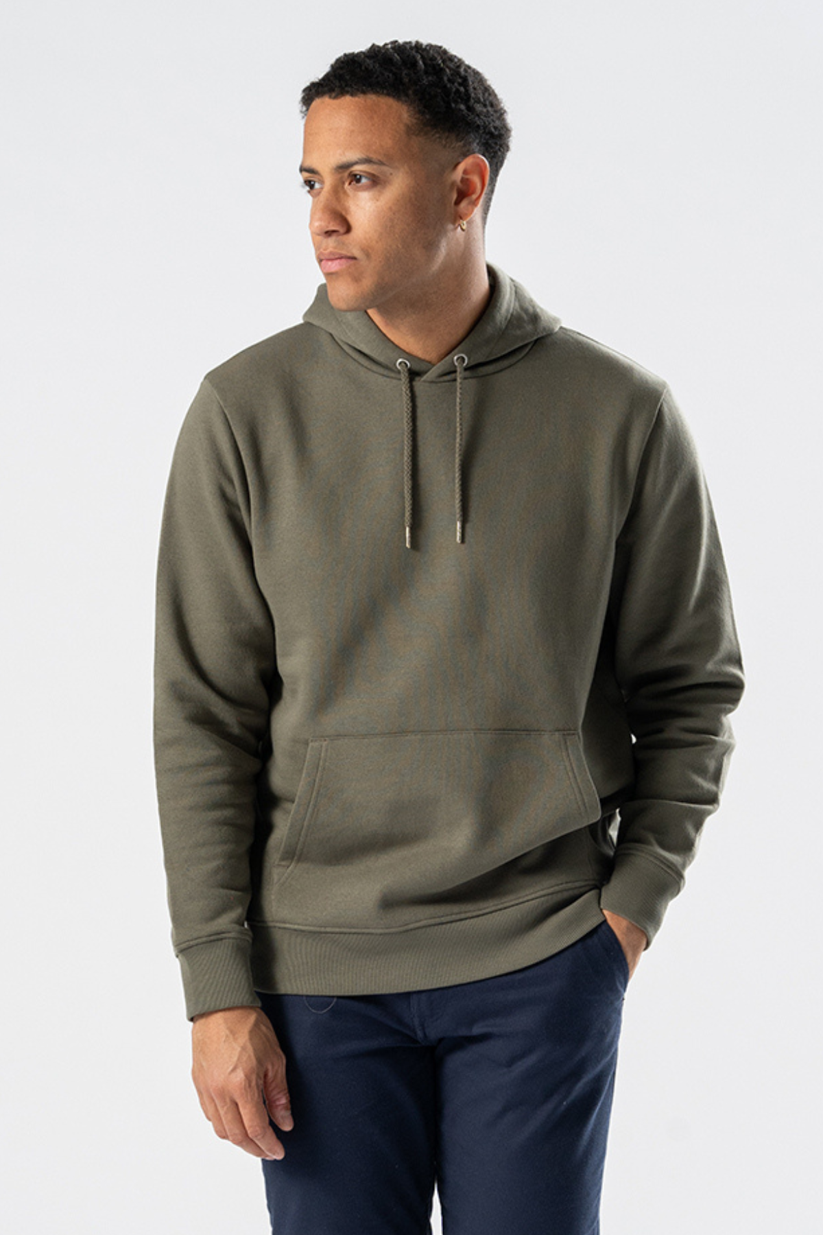 Sweatshirt Hoodie - Army Grøn Online Hot Salg