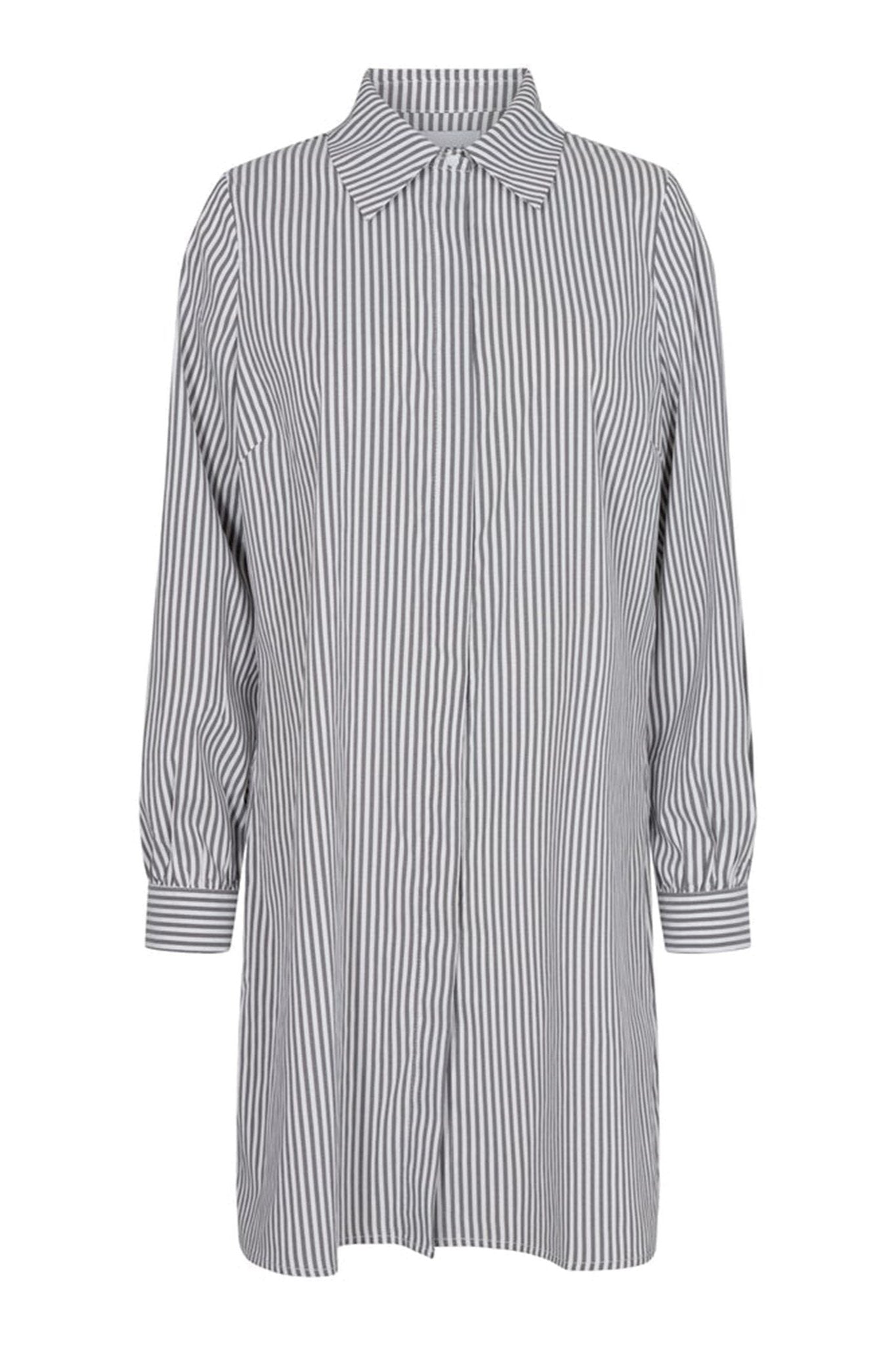 Ulrikke Shirt - Sort-Hvid Stribet