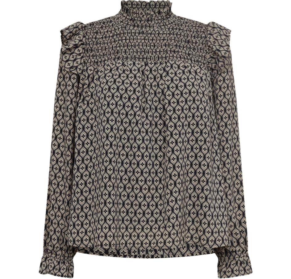 Co'Couture Laura Smock Bluse Black på udsalg