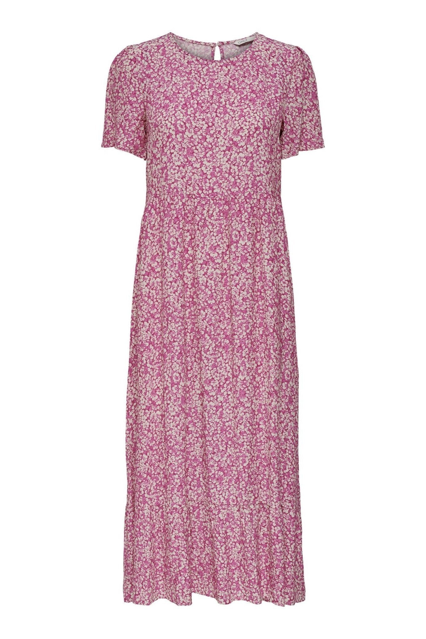 Malle Midi Kjole - Blomstret Pink