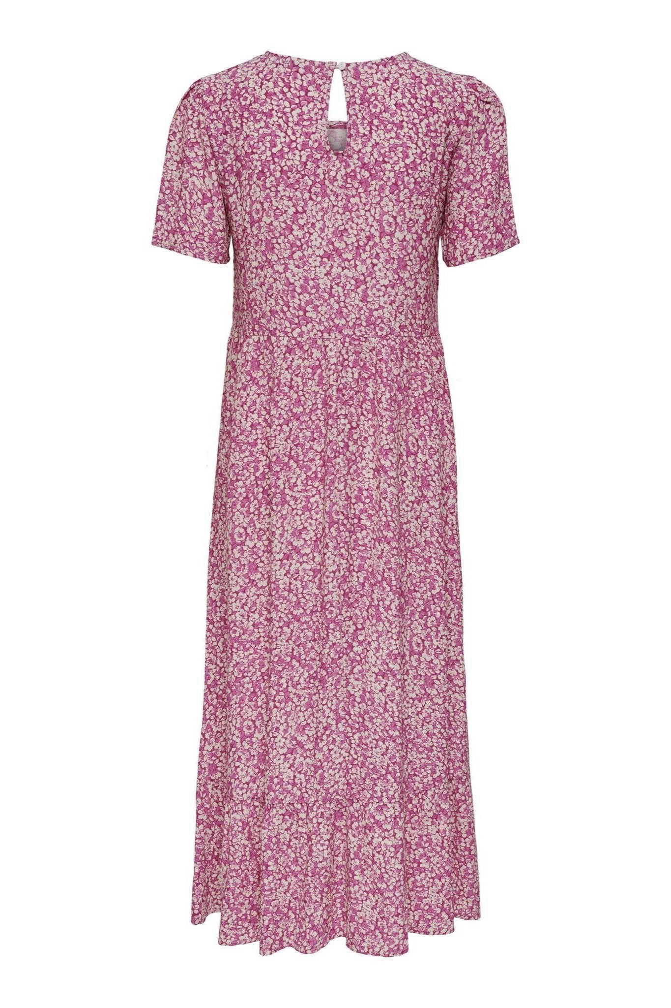Malle Midi Kjole - Blomstret Pink