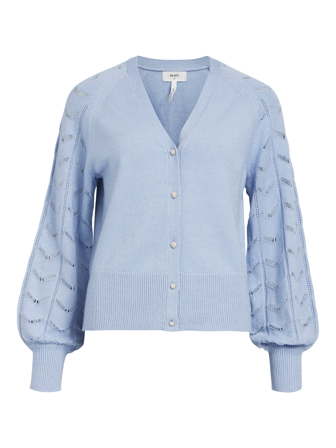 Object Eva LS Knit Cardigan Brunnera Blue