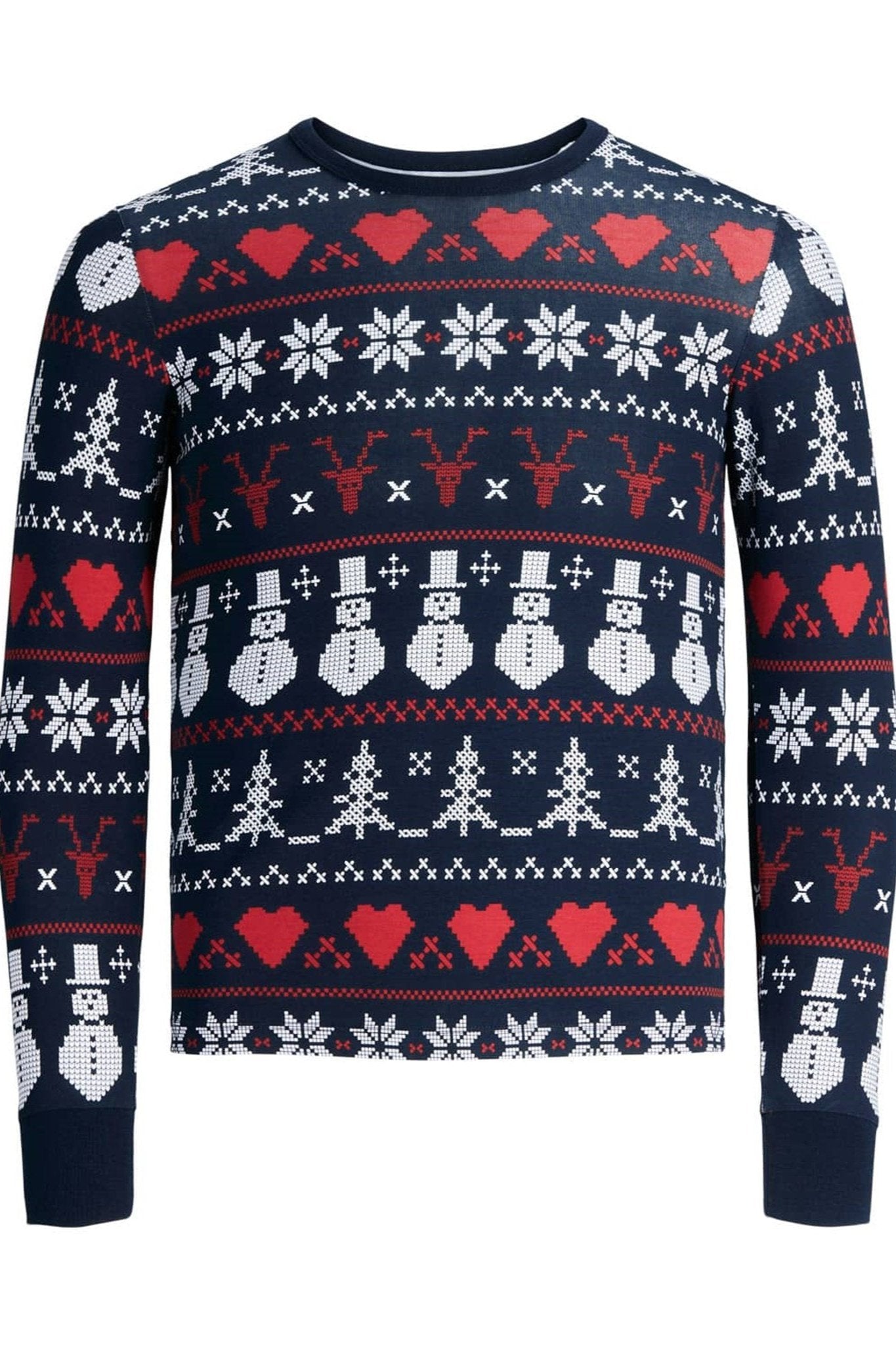 Snowflake Junior Pyjamas - Navy (trøje og bukser)