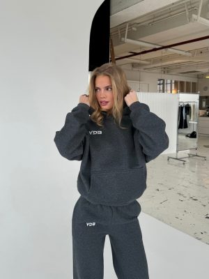 VDB Hoodie - mørk grå meleret Hot på udsalg
