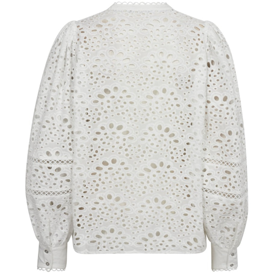 Co'Couture Viola Anglaise Skjorte White
