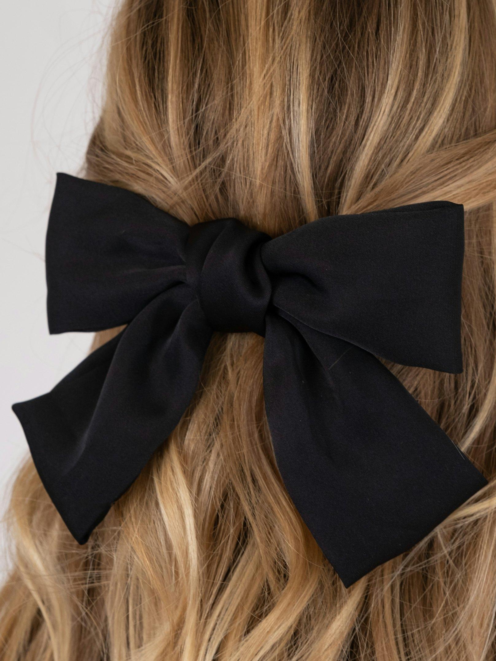 Neo Noir Bow Hårspænde Black