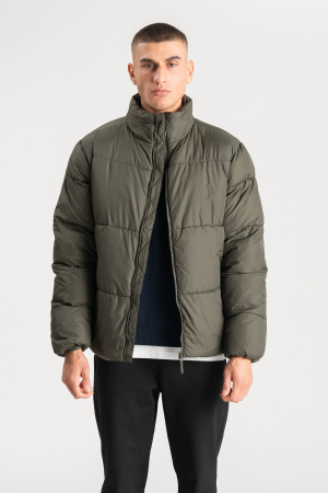 Puffer Jakke - Oliven Levere