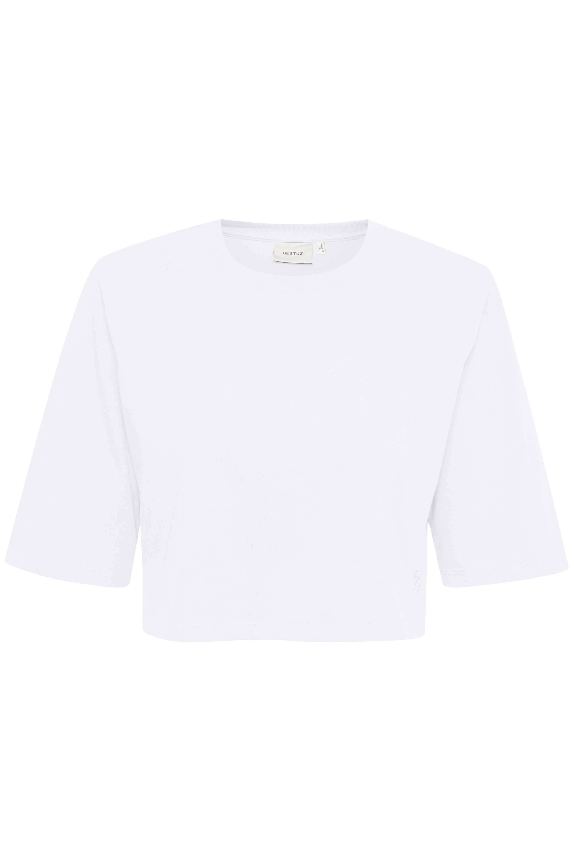 Gestuz Jory Cropped T-shirt White