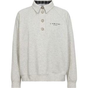 Haute L'Amitié Polo Logo Sweat Pearl Melange Rabat