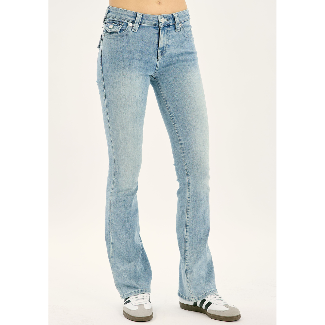 True Religion Becca Mid Rise Bootcut Flap Jeans Peak Spot Online Hot Salg